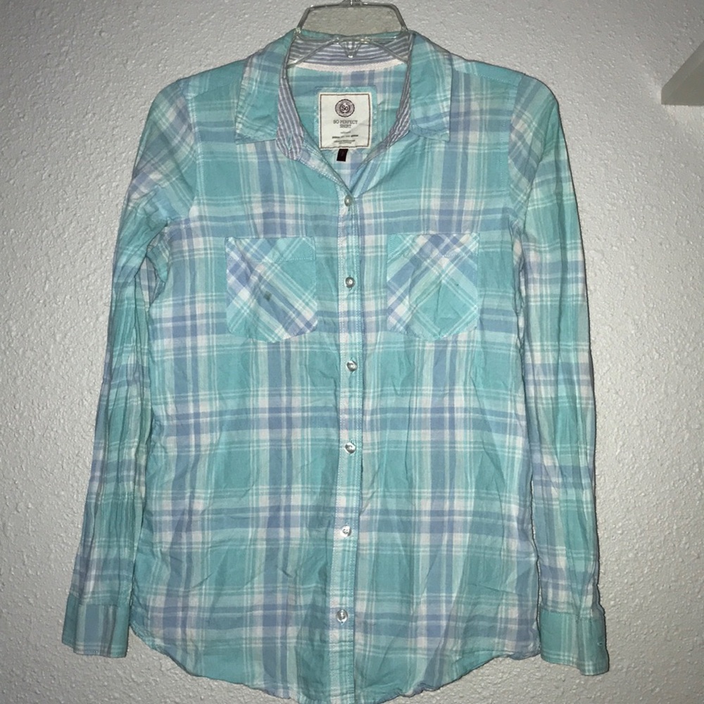 Blue button down